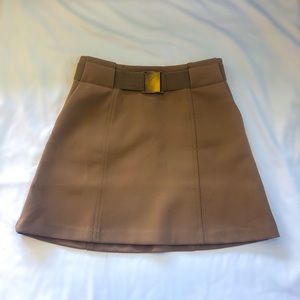 Khaki belted mini skirt (H&M)